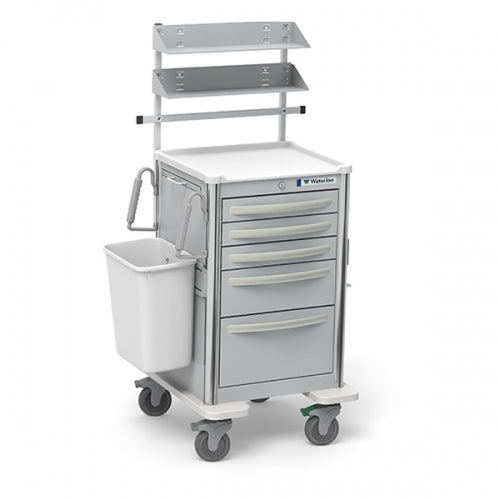 5-Drawer Junior Medium  Suture Cart (JMGKA-33369-LTG)With Optional Accessories-Waterloo Healthcare