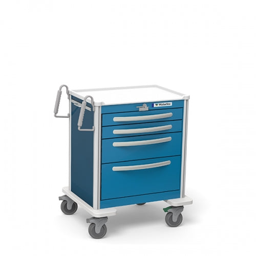4-Drawer Short Emergency Cart (USBLA-3369-ELB)-Waterloo Healthcare